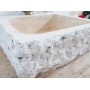 15x45x50cm Rustik Eskitme Doğal Taş Lavabo -DT1463